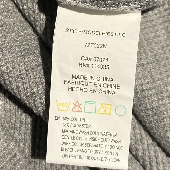 NWT RDI‎ Grey Crew Neck Long Sleeve Shirt - Picture 7 of 8